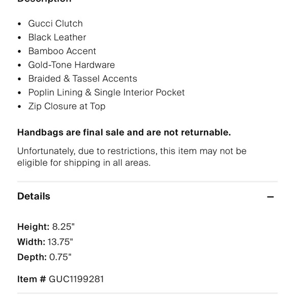 Gucci bamboo leather clutch. Small. Mint condition - Picture 2 of 7